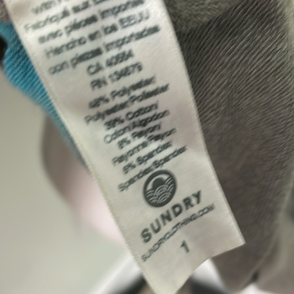 Sundry Anthropologie Revolve Rainbow Dip Tie Dye Pullover Sweatshirt Size 1 SM - Picture 5 of 7